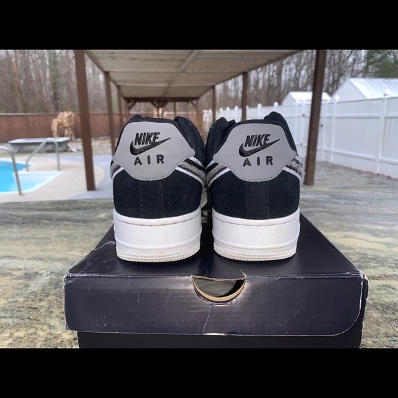 Nike Air Force 1 “Chinelle Swoosh” Black and Grey - Picture 2 of 5